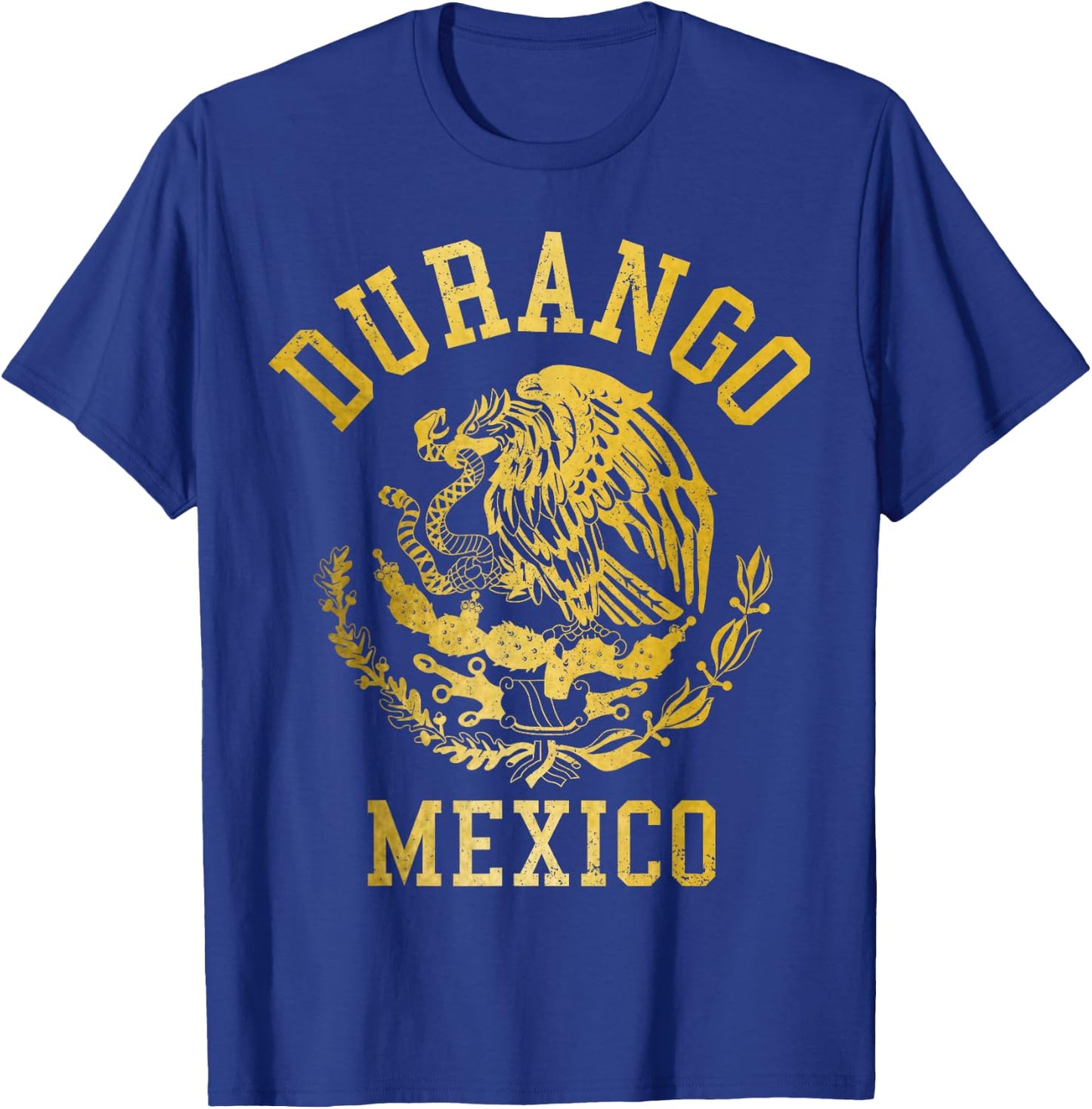 Durango Mexico Pride Mexican Flag Vintage T-Shirt - T-Shirt | Royal