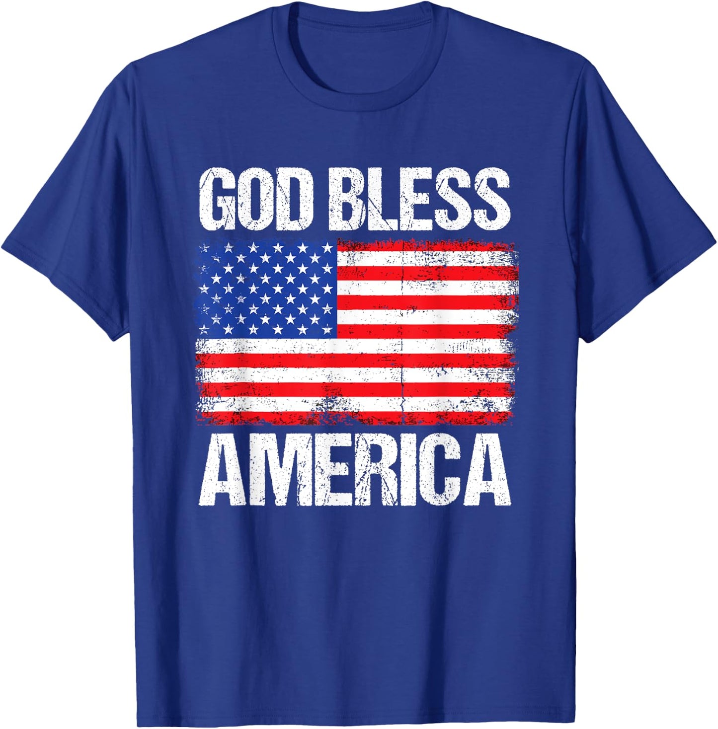 God Bless America Patriotic Happy 4th of July , Women T-Shirt - T-Shirt | Royal