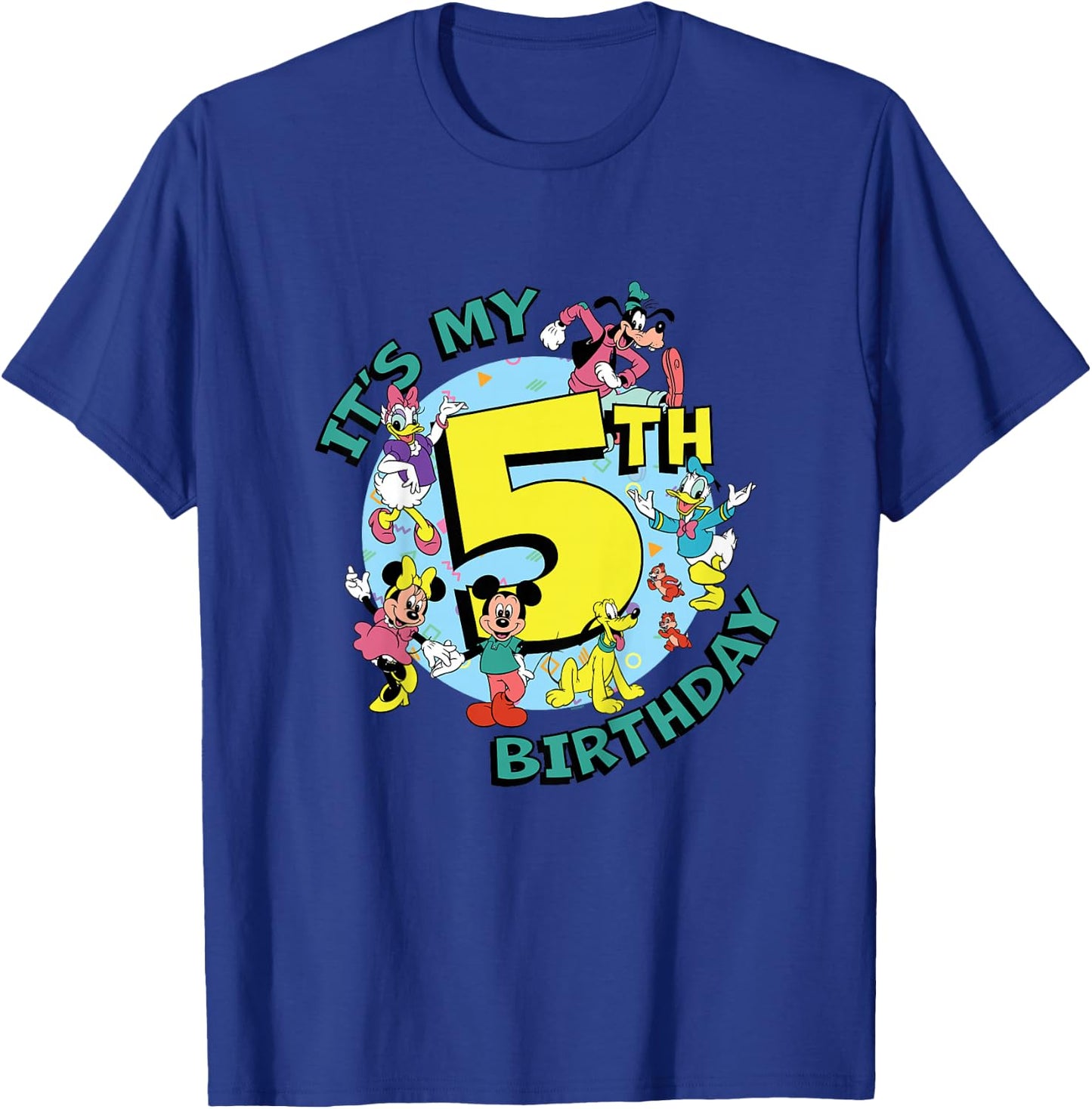 Disney Mickey and Friends It’s My Fifth 5th Birthday T-Shirt - T-Shirt | Royal