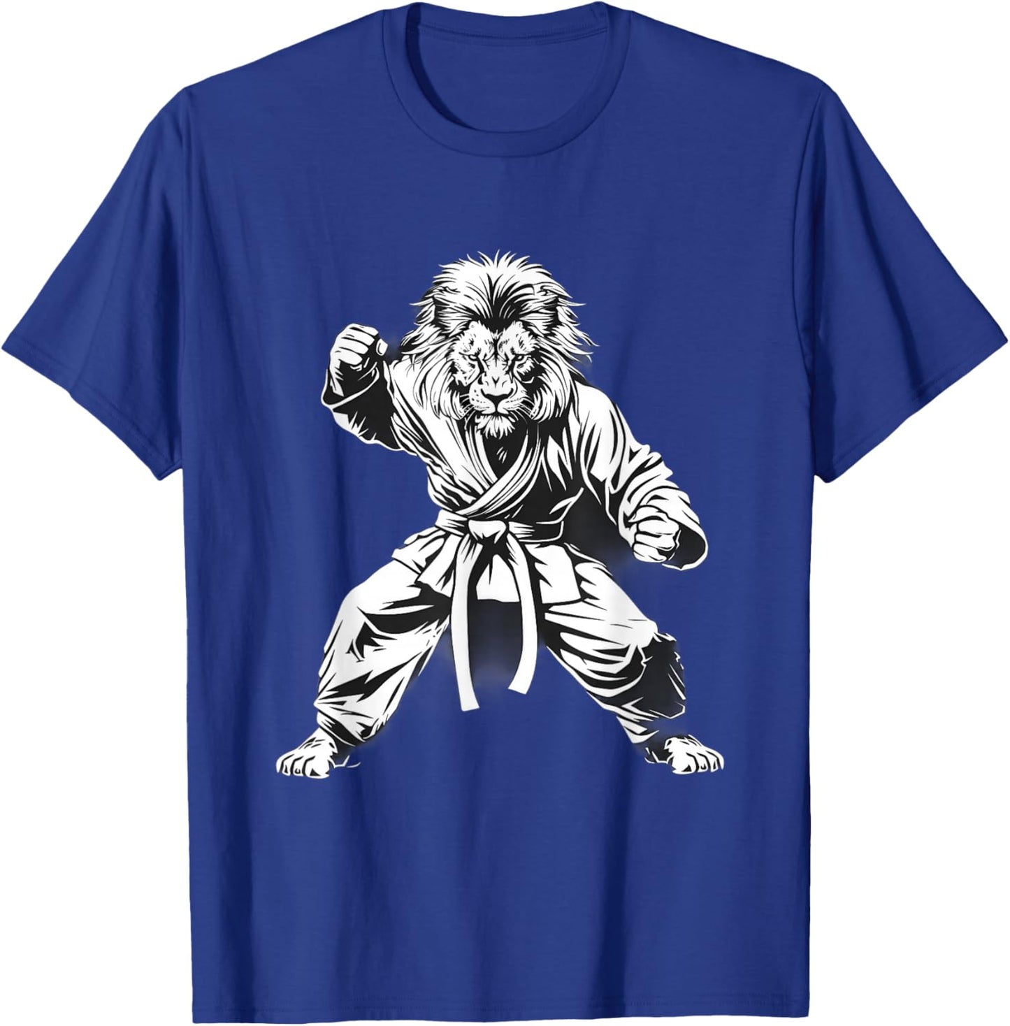 MMA Lion Drawing Kickboxing Taekwondo Lion Martial Arts T-Shirt - T-Shirt | Royal