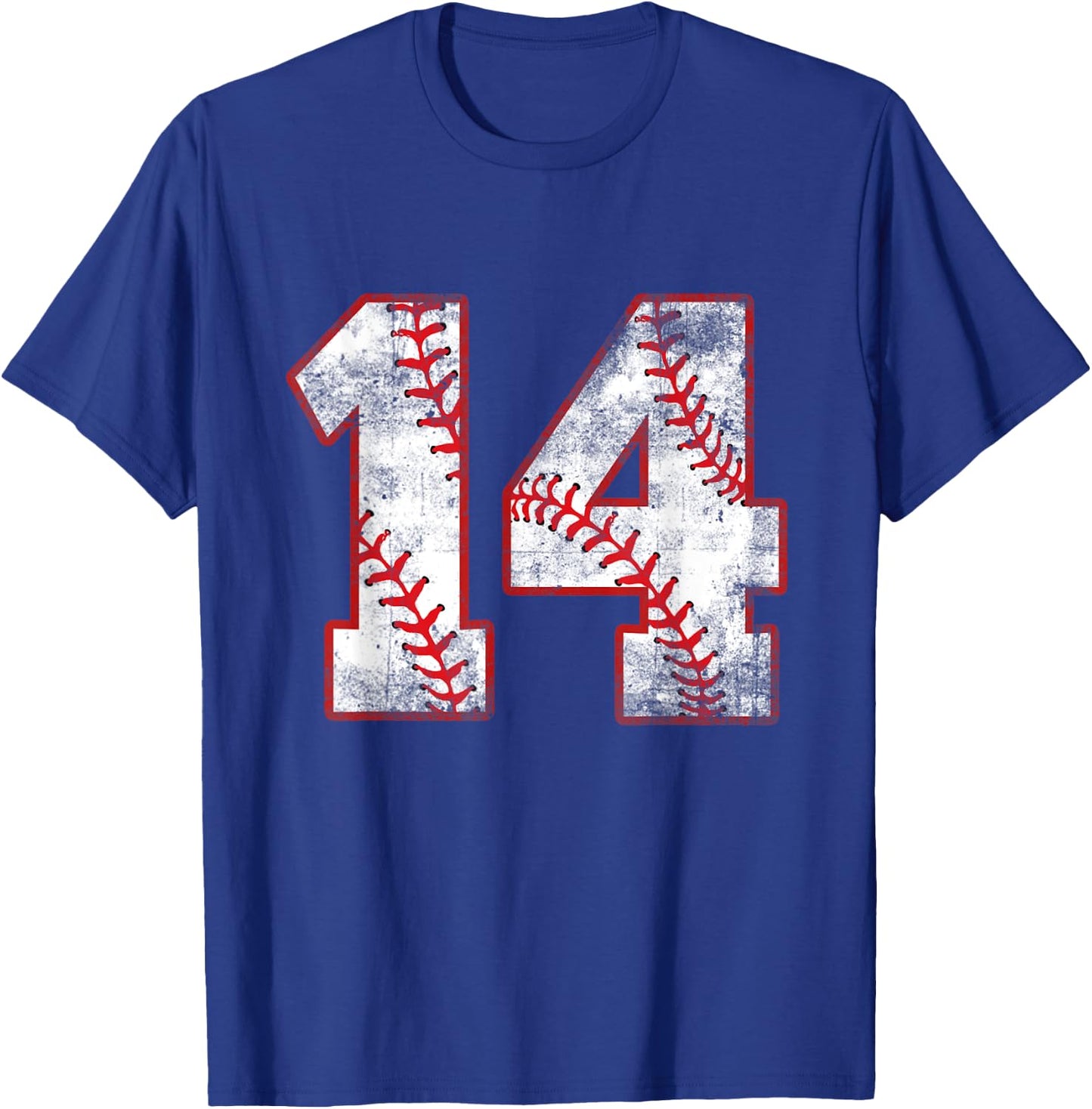 Baseball 14 Jersey 14th Birthday Gifts 14 Year Old Boys Kids T-Shirt - T-Shirt | Royal
