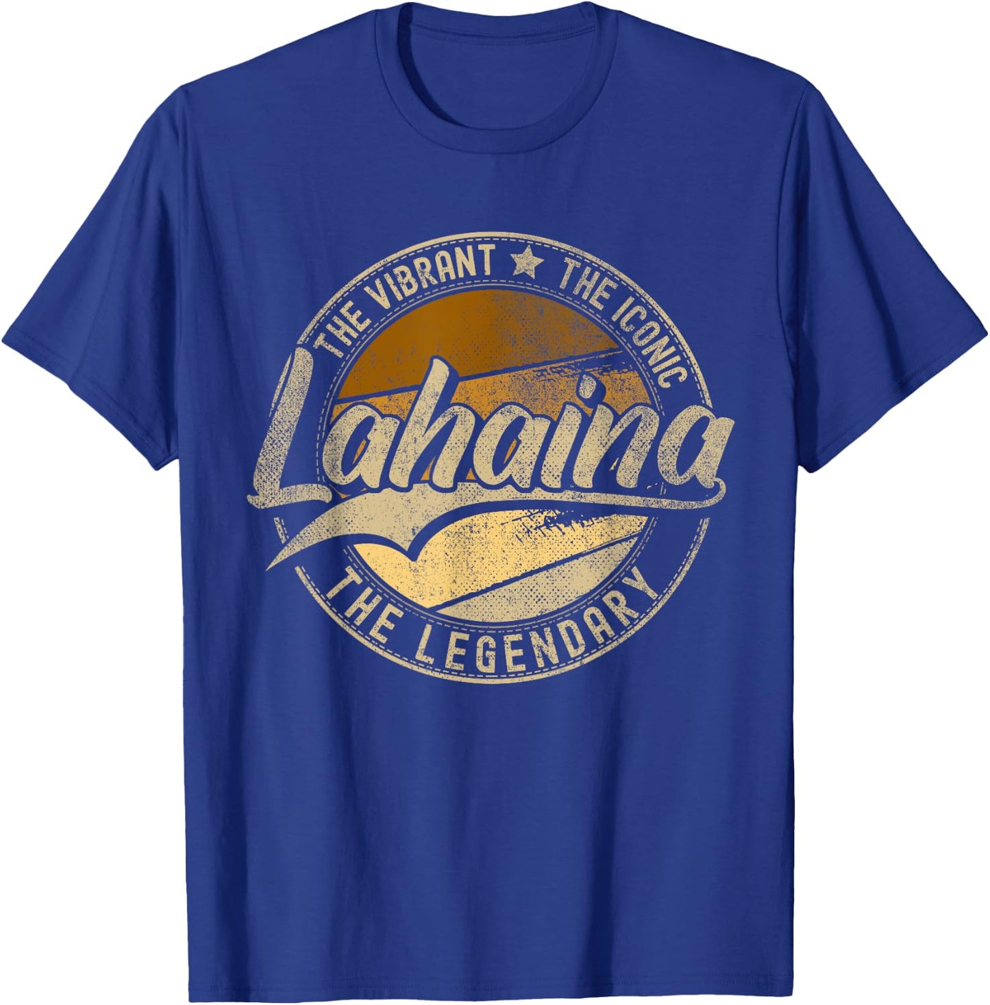 Lahaina HI | Hawaii | Vintage Distressed T-Shirt - T-Shirt | Royal