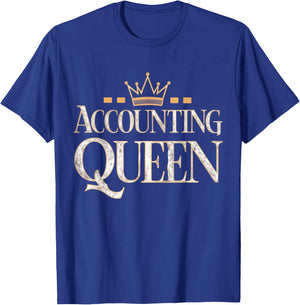 Accounting Queen Women Ladies T-Shirt - T-Shirt | Royal
