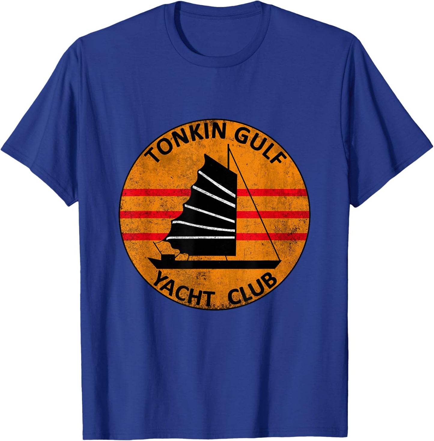 Tonkin Gulf Yacht Club 7th Fleet Vietnam Patch Tonkin Gulf T-Shirt - T-Shirt | Royal