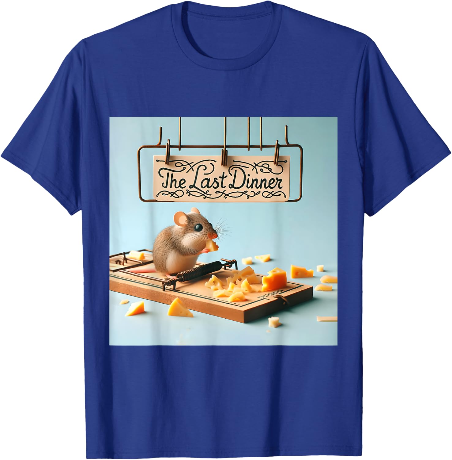 Fantasy Cute Mouse Cheese Mousetrap T-Shirt - T-Shirt | Royal
