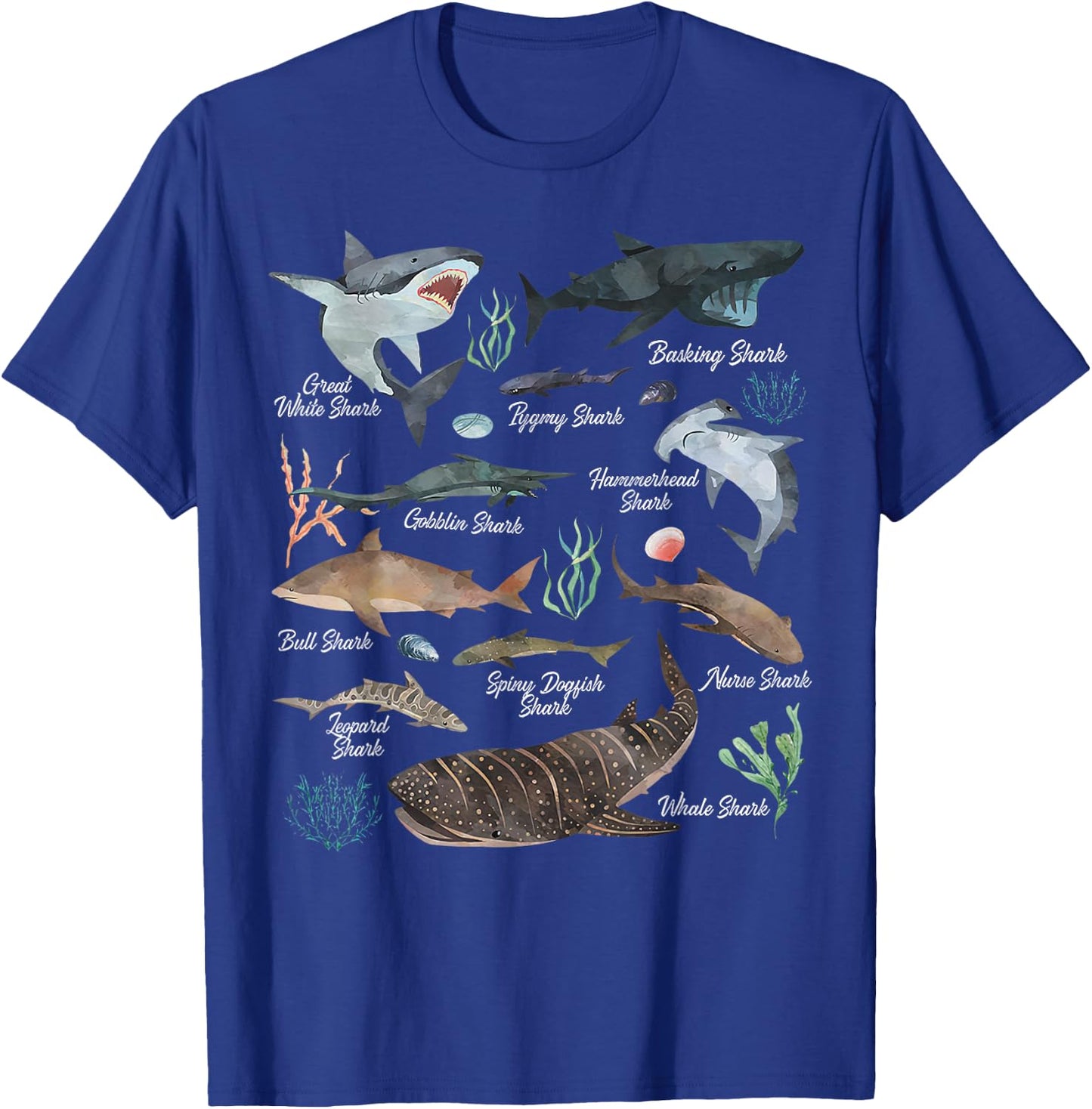 Types Of Shark - Shark Breeds Species - Shark Love T-Shirt - T-Shirt | Royal