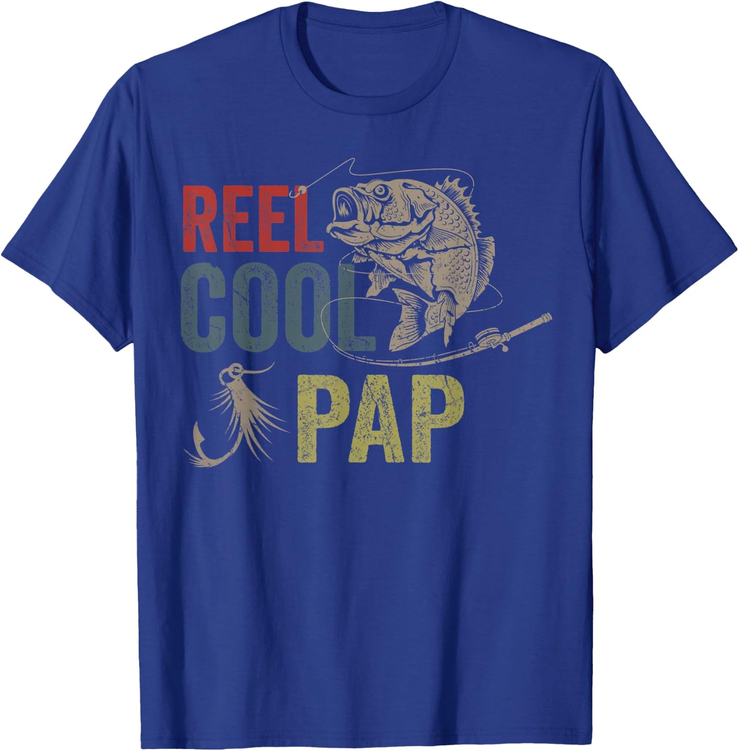 Reel Cool Pap Fishing Father's Day Gift T-Shirt - T-Shirt | Royal