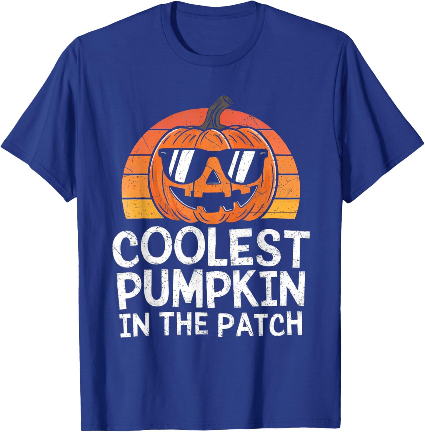 Coolest Pumpkin In The Patch Halloween Outfit Teens Boys Kid T-Shirt - T-Shirt | Royal