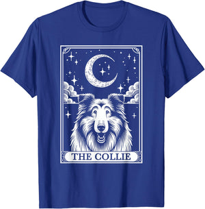 Tarot Card Vintage Crescent Moon Rough Collie Dog Mom T-Shirt - T-Shirt | Royal
