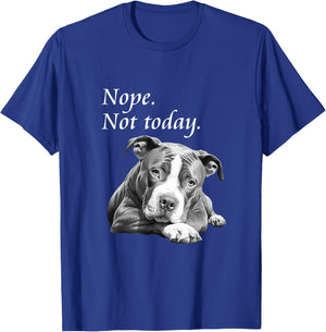 Adorable Pit Bull Dog Not Today - Lazy Dog Women Kids T-Shirt - T-Shirt | Royal