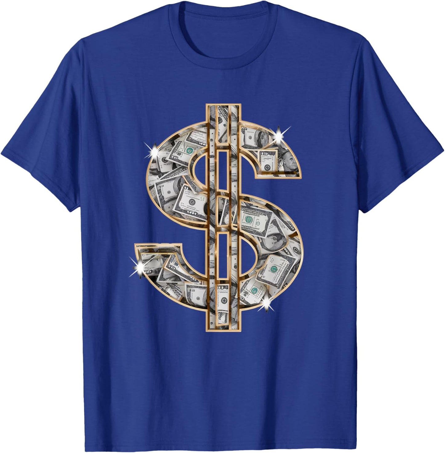 Cool As Dollar Bill Dollar Sign $ Money Hustle Hard Work T-Shirt - T-Shirt | Royal