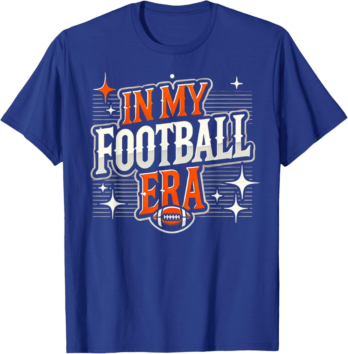 In My Football Era Funny Fan Football Player Retro T-Shirt - T-Shirt | Royal