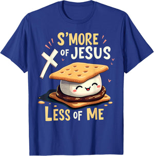 Funny Smore Of Jesus Less Of Me Bible Christianity Camper T-Shirt - T-Shirt | Royal