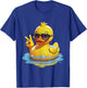 Quacktastic Duck Party Outfit Retro Groovy Yellow Rubber Duck Peace Funny Duck Lovers Black Small Classic Fit Short Sleeve T-Shirt - T-Shirt | Royal