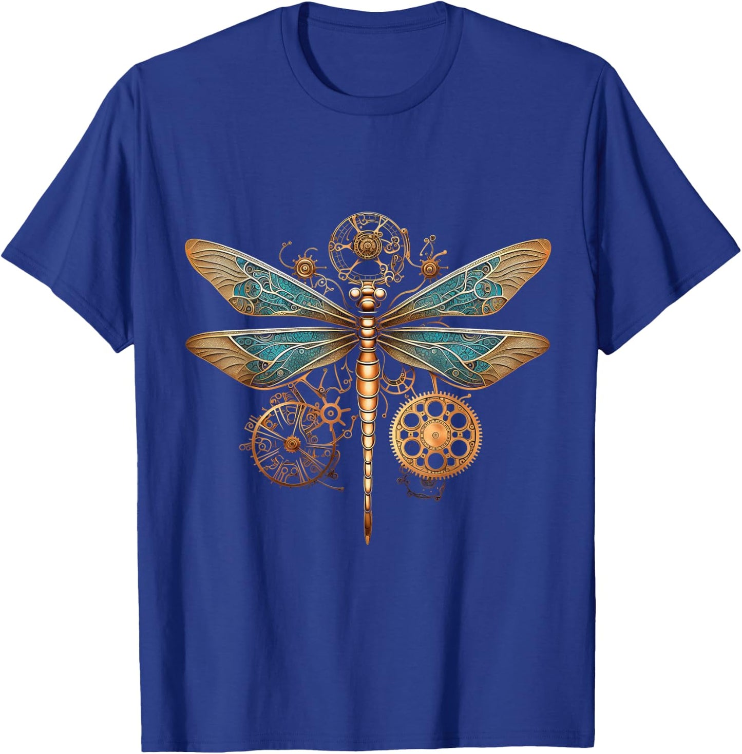 Dragonfly Steam Punk Insect Art Engineer Steampunk Dragonfly T-Shirt - T-Shirt | Royal