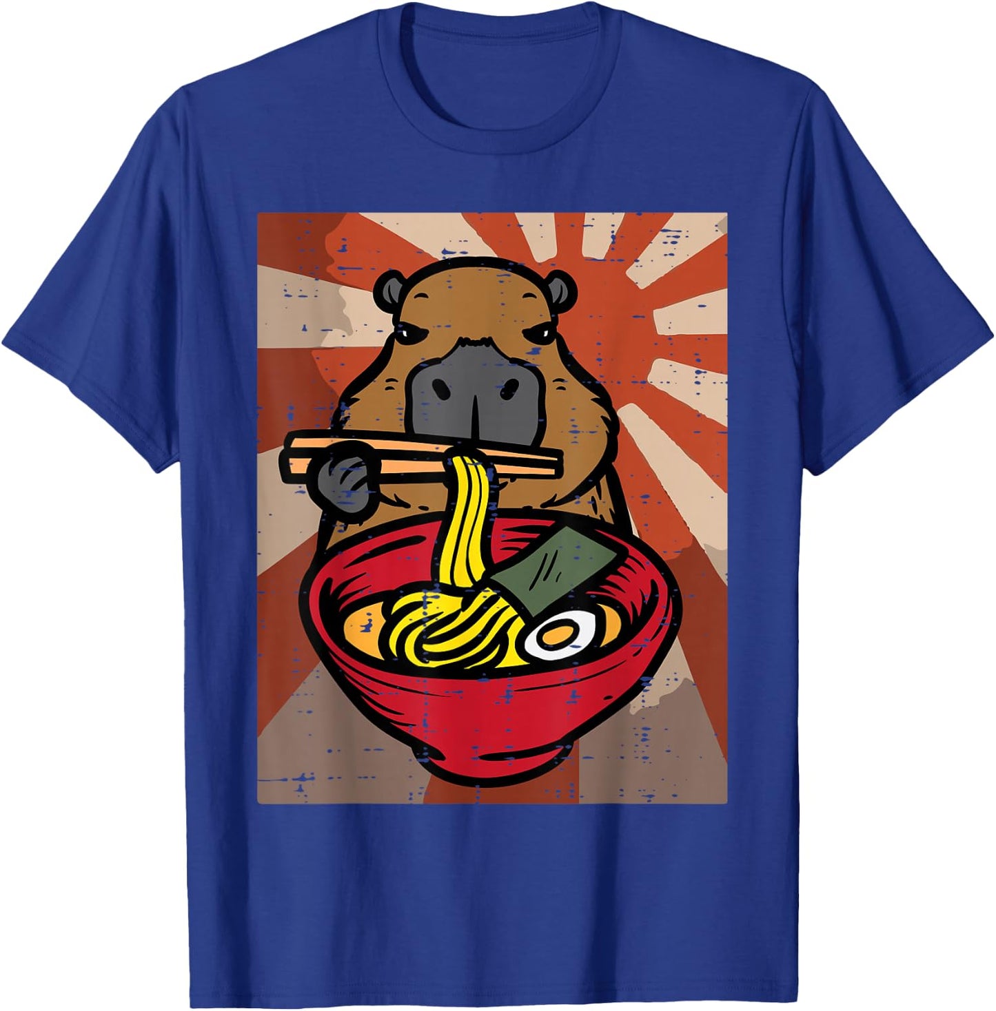 Capybara Ramen Kawaii Capy Japanese Food Men Women Kids Boys T-Shirt - T-Shirt | Royal