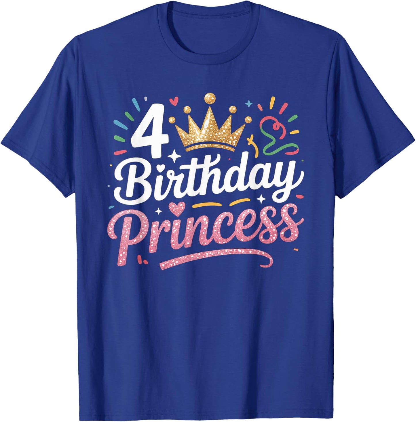 Birthday Girl This Princess is 4 Year Old Girl B-Day T-Shirt - T-Shirt | Royal