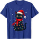Black Cat Christmas Lights Cats Lover Xmas T-Shirt - T-Shirt | Royal