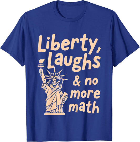 Kids Funny Statue of Liberty - Last Day of School - End of School T-Shirt - T-Shirt | Royal