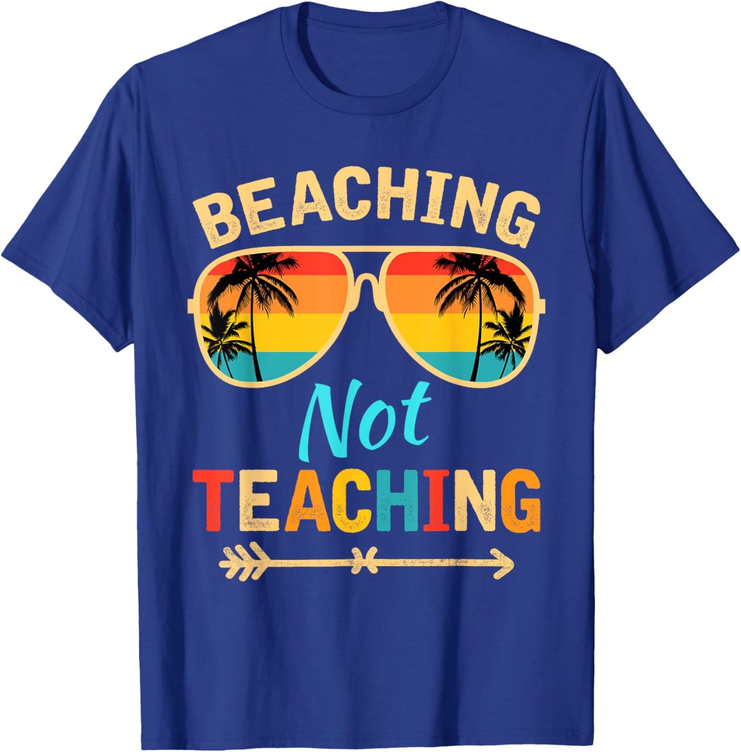 Beaching Not Teaching Teacher Mode Off Summer Vacay Women Kids T-Shirt - T-Shirt | Royal