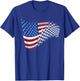 Checkered American Flag Racing T-Shirt - T-Shirt | Royal