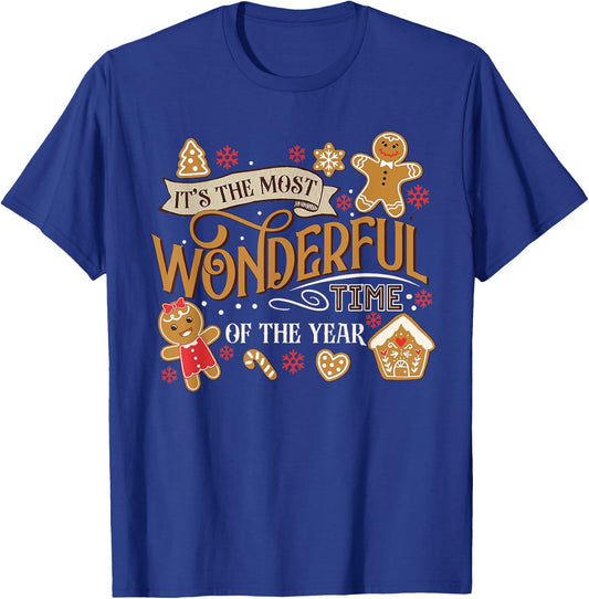 It's The Most Wonderful Time Of Year Christmas Gingerbread T-Shirt - T-Shirt | Royal