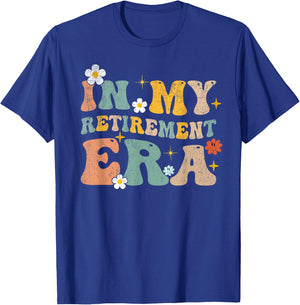 in My Retirement Era Funny Retired 2026 Groovy Retired T-Shirt - T-Shirt | Royal