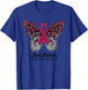 Brain Aneurysm Awareness Shirt Butterfly Lovers Gifts T-Shirt - T-Shirt | Royal
