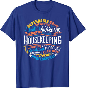 Housekeeping Gifts Week Shirt - Adults Housekeeping Appreciation - Black, Small T-Shirt - T-Shirt | Royal