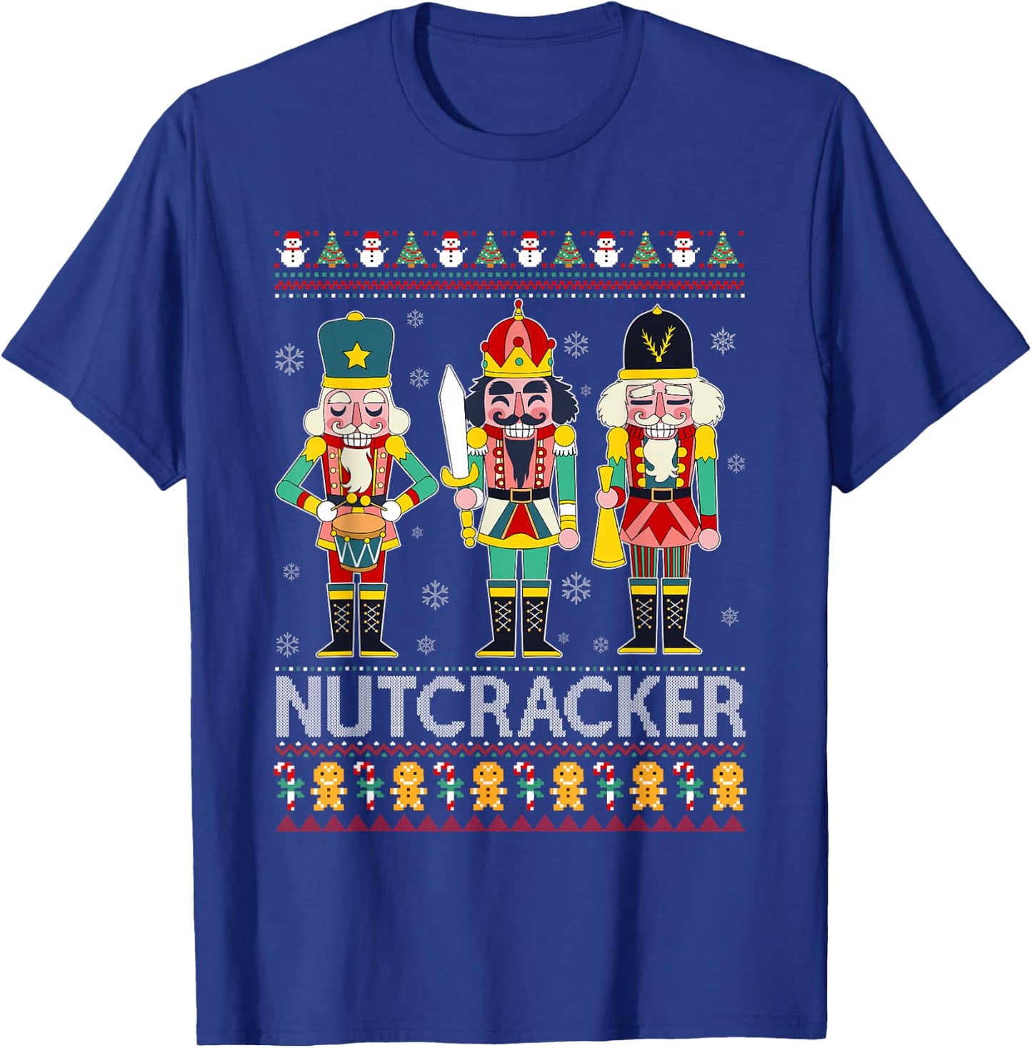Nutcracker Squad Shirt Funny Ugly Christmas Sweater Xmas T-Shirt - T-Shirt | Royal