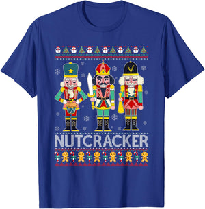 Nutcracker Squad Shirt Funny Ugly Christmas Sweater Xmas T-Shirt - T-Shirt | Royal