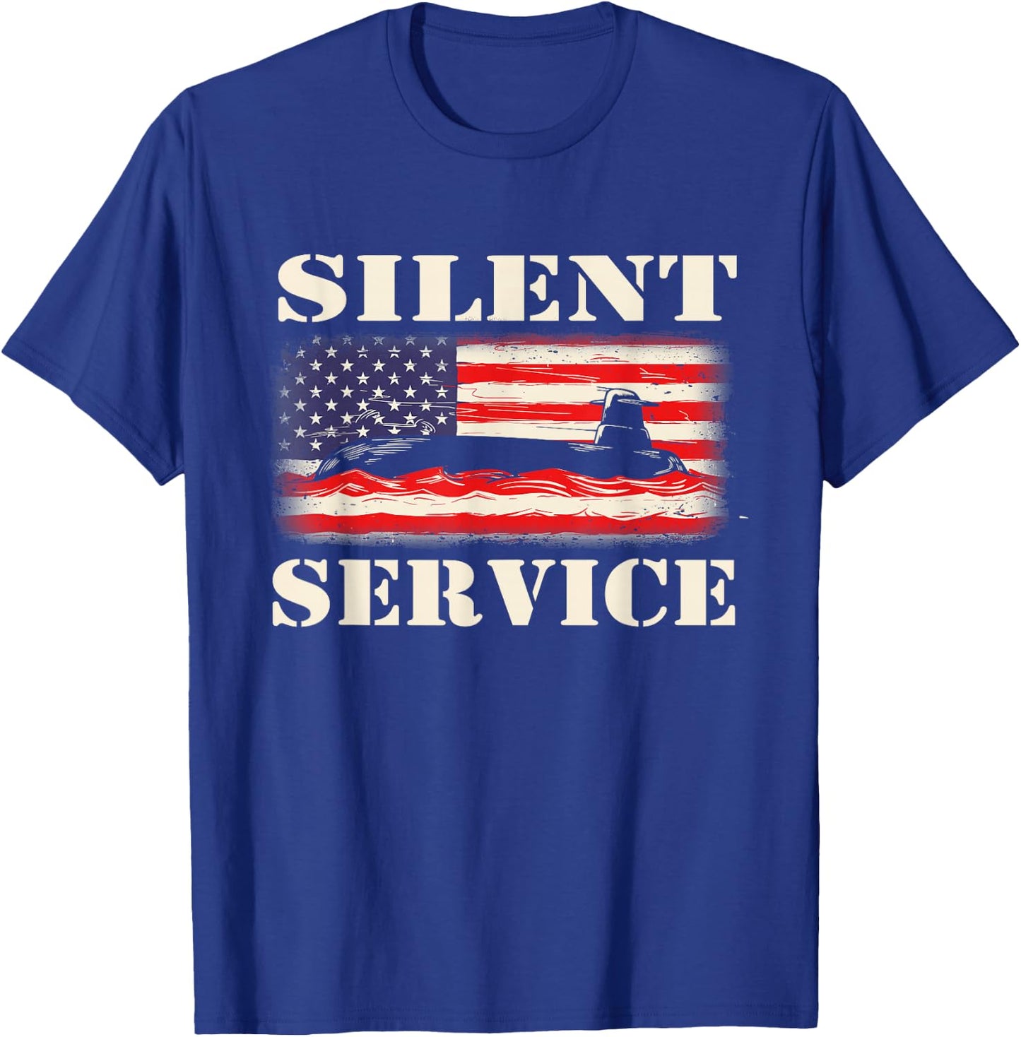 Silent Service - Submarine US Veteran Submariner T-Shirt - T-Shirt | Royal
