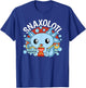 Snaxolotl Funny Snacking Kawaii Axolotl Men Women Kids T-Shirt - T-Shirt | Royal