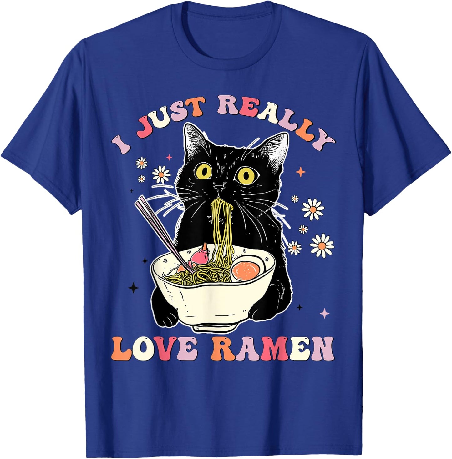 Ramen Cat Anime Kawaii Clothes Otaku Clothing Manga T-Shirt - T-Shirt | Royal