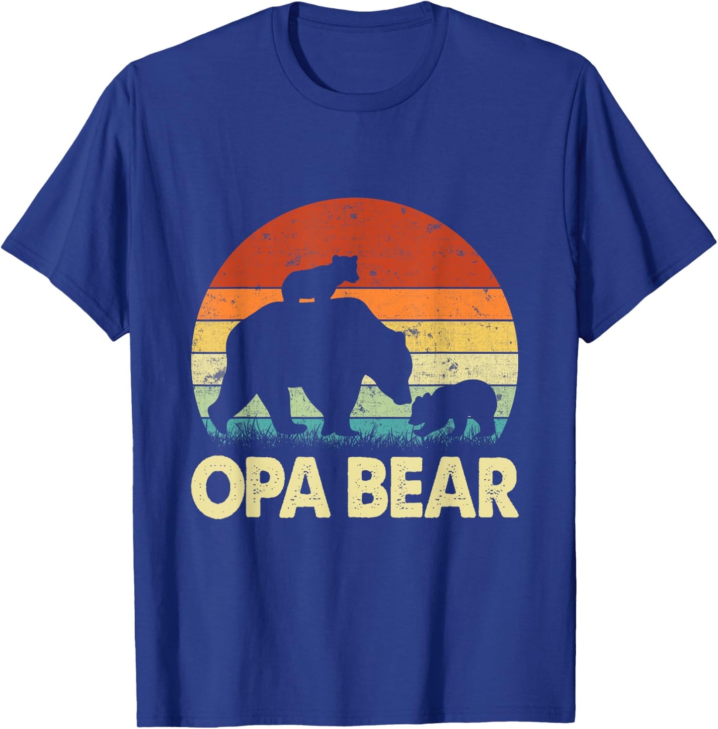 Opa Bear Lover Happy Father's Day Matching Family Dad Men T-Shirt - T-Shirt | Royal