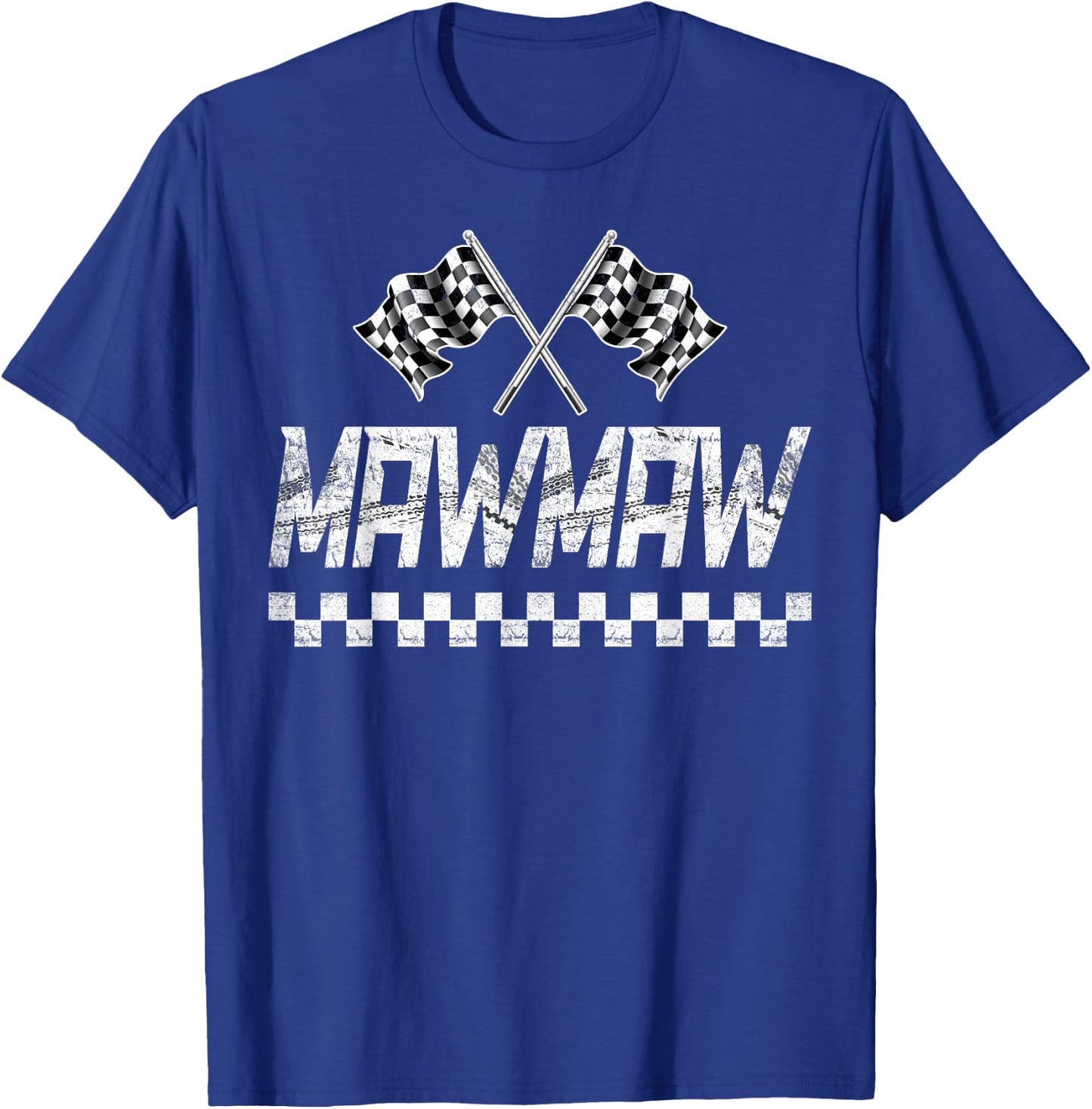 Mawmaw Pit Crew Family Racing Birthday Race Car T-Shirt - T-Shirt | Royal