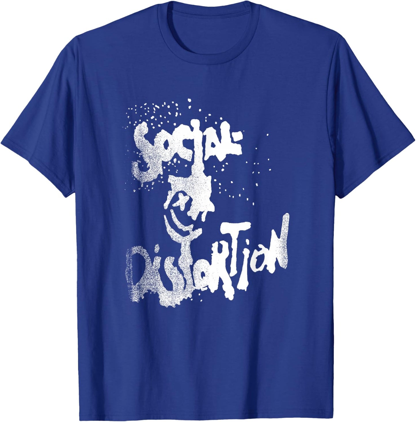 Official Social Distortion White Splatter Smiley T-Shirt - T-Shirt | Royal