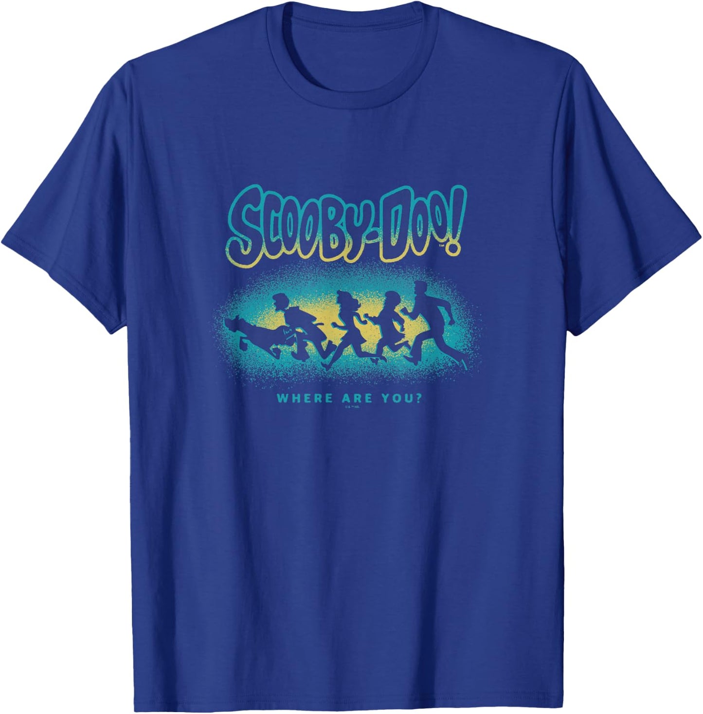 Scooby-Doo Halloween Vintage Mystery Inc Spooky Silhouettes T-Shirt - T-Shirt | Royal