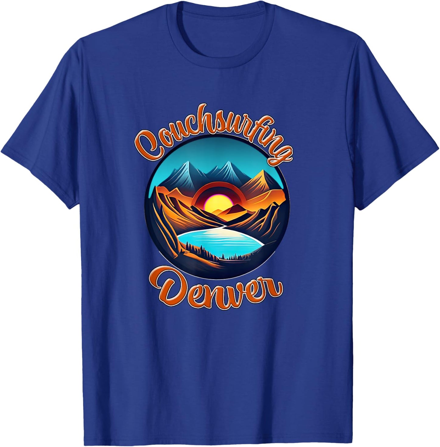 Couch Surfing Denver Colorado T-Shirt - T-Shirt | Royal