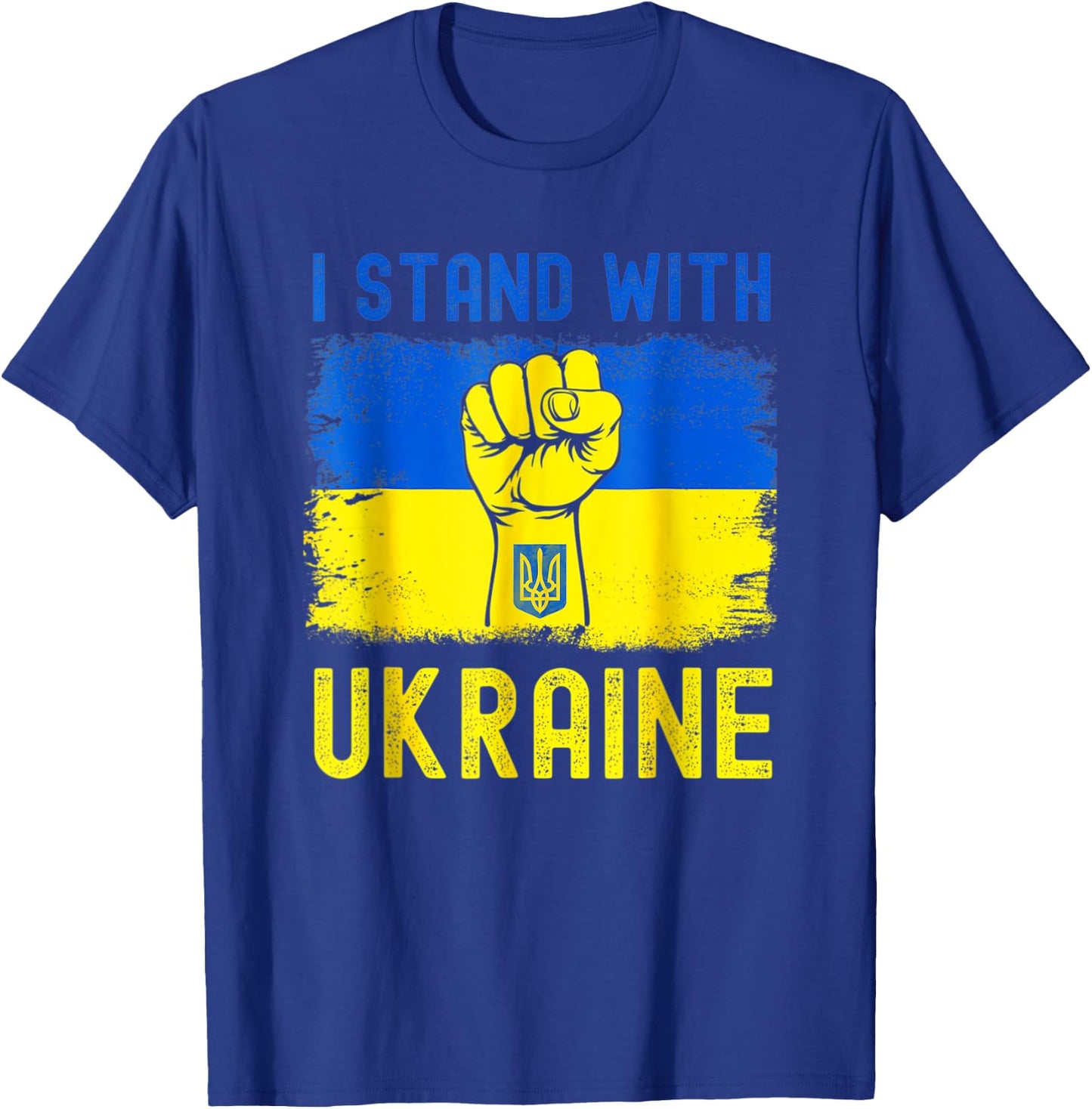 Support Ukraine flag I Stand With Ukraine T-Shirt - T-Shirt | Royal