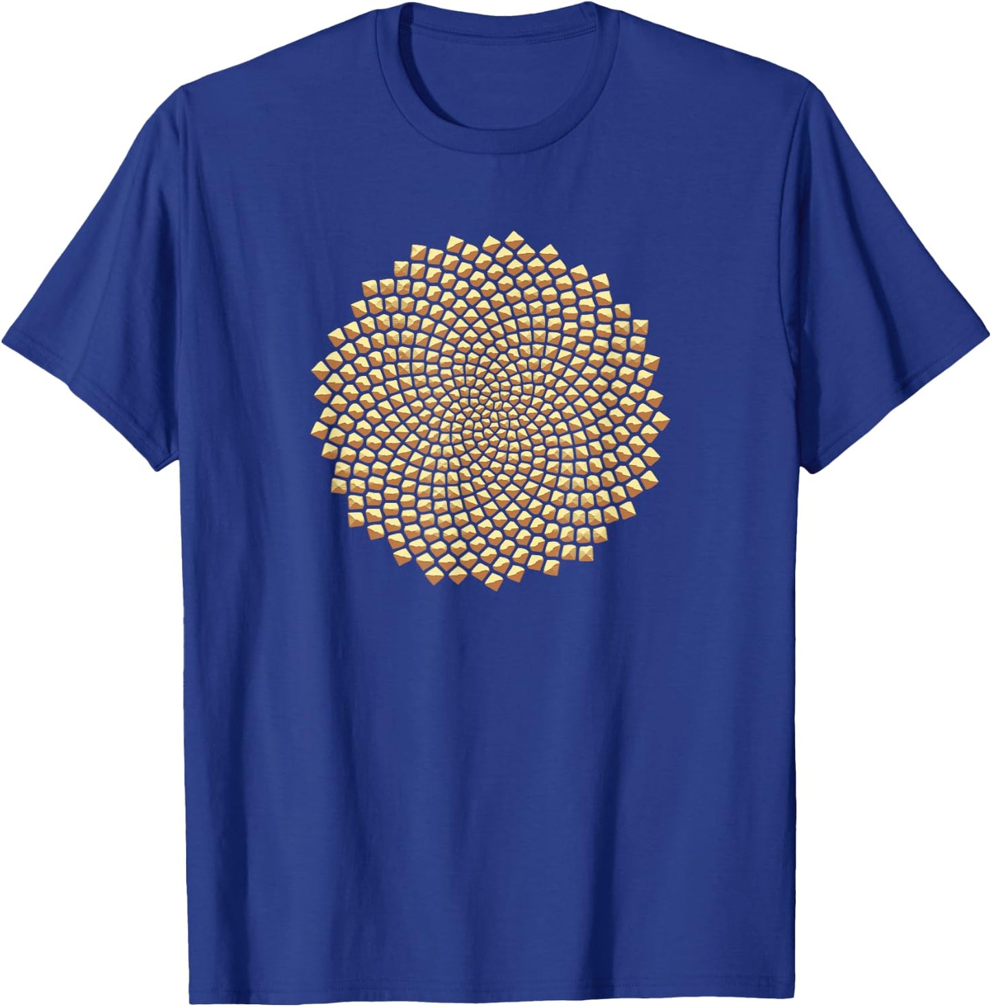 Sunflower, seeds, Fibonacci, Phi, golden ratio, mathematics T-Shirt - T-Shirt | Royal
