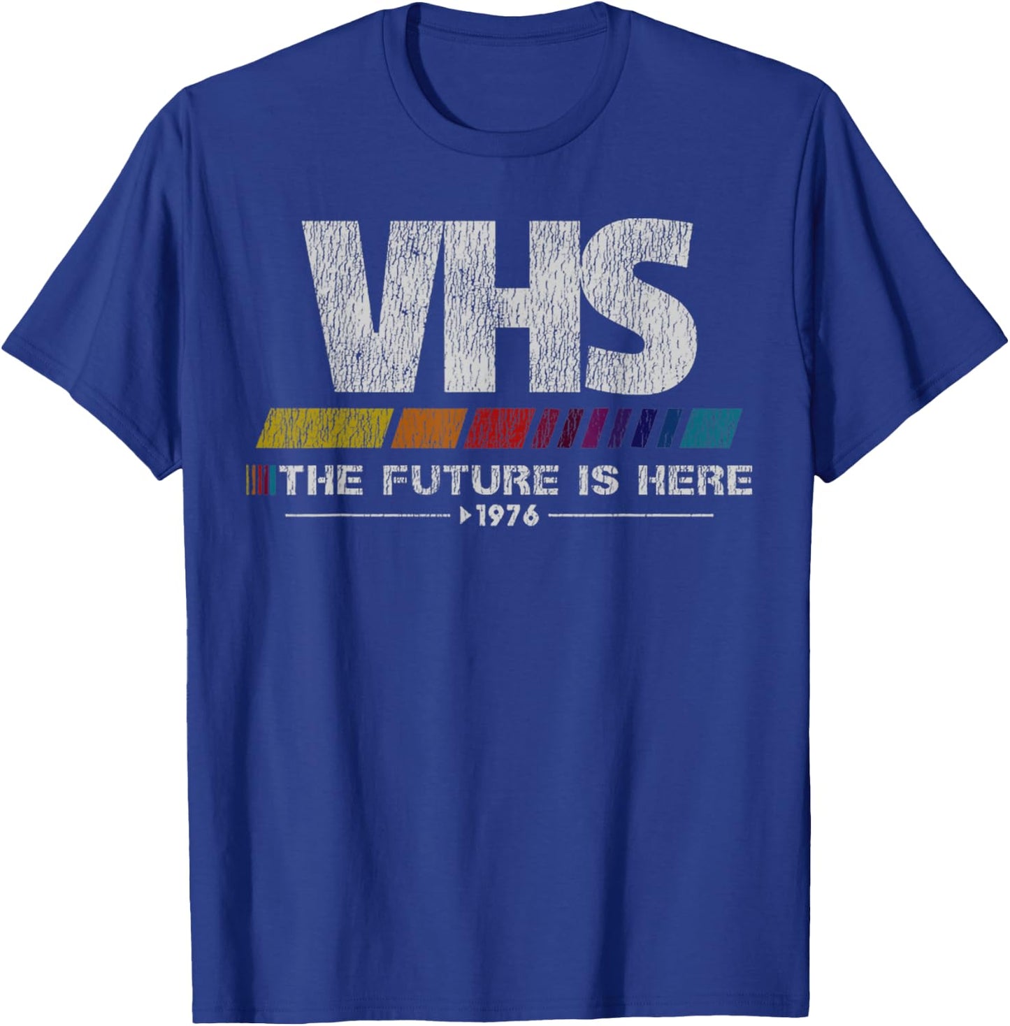 Vintage 80s video cassette tape VHS The Future Is Here T-Shirt - T-Shirt | Royal