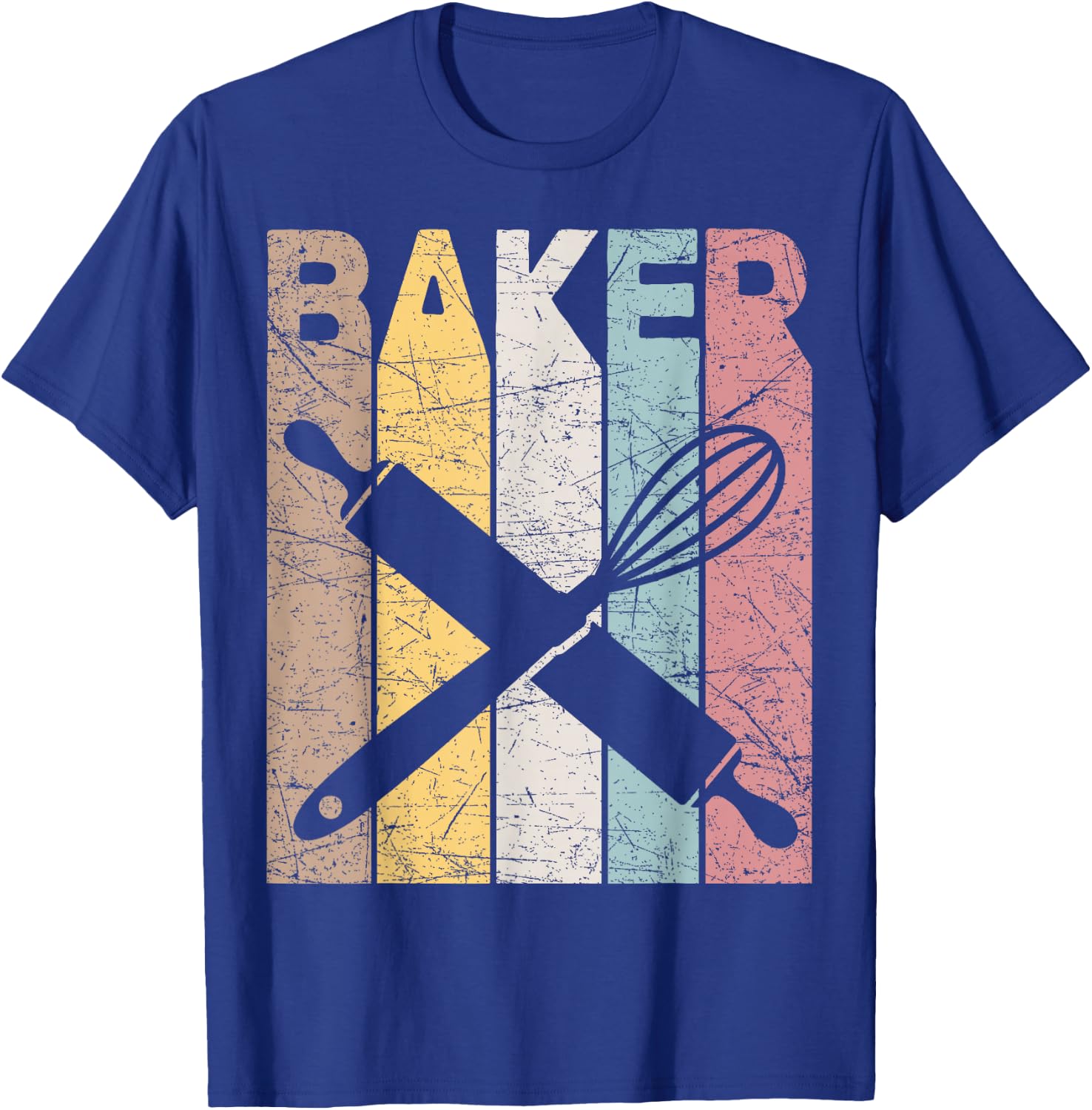 Baker Vintage Bakery Retro Pastry Chef Baking T-Shirt - T-Shirt | Royal