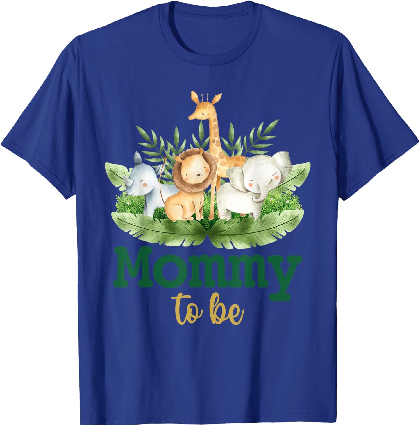 Soon To Be Mommy Jungle Animals Safari Baby Reveal T-Shirt - T-Shirt | Royal