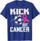 Breast Cancer Survivors Kick Out Cancer Soccer Ball Support T-Shirt - T-Shirt | Royal