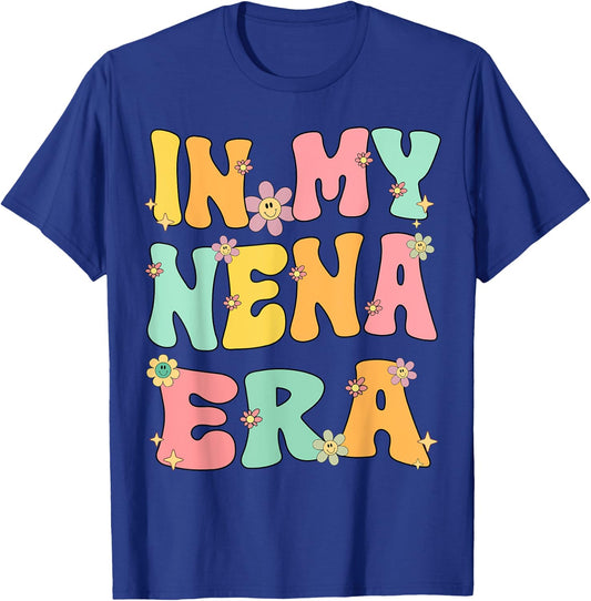 In My Nena Era Retro Groovy Nena Grandma Mothers day Cute T-Shirt - T-Shirt | Royal