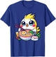 Kawaii Yellow Cockatiel Bird Parrot Eating Ramen Noodles T-Shirt - T-Shirt | Royal