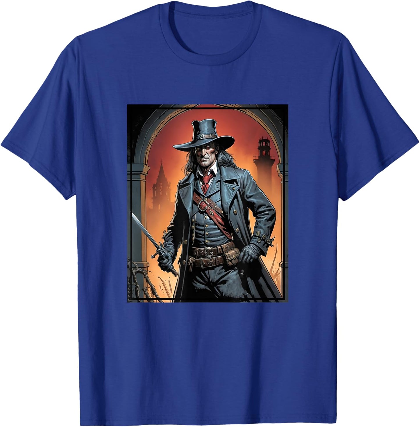 Van Helsing The Vampire Slayer Portrait T-Shirt - T-Shirt | Royal