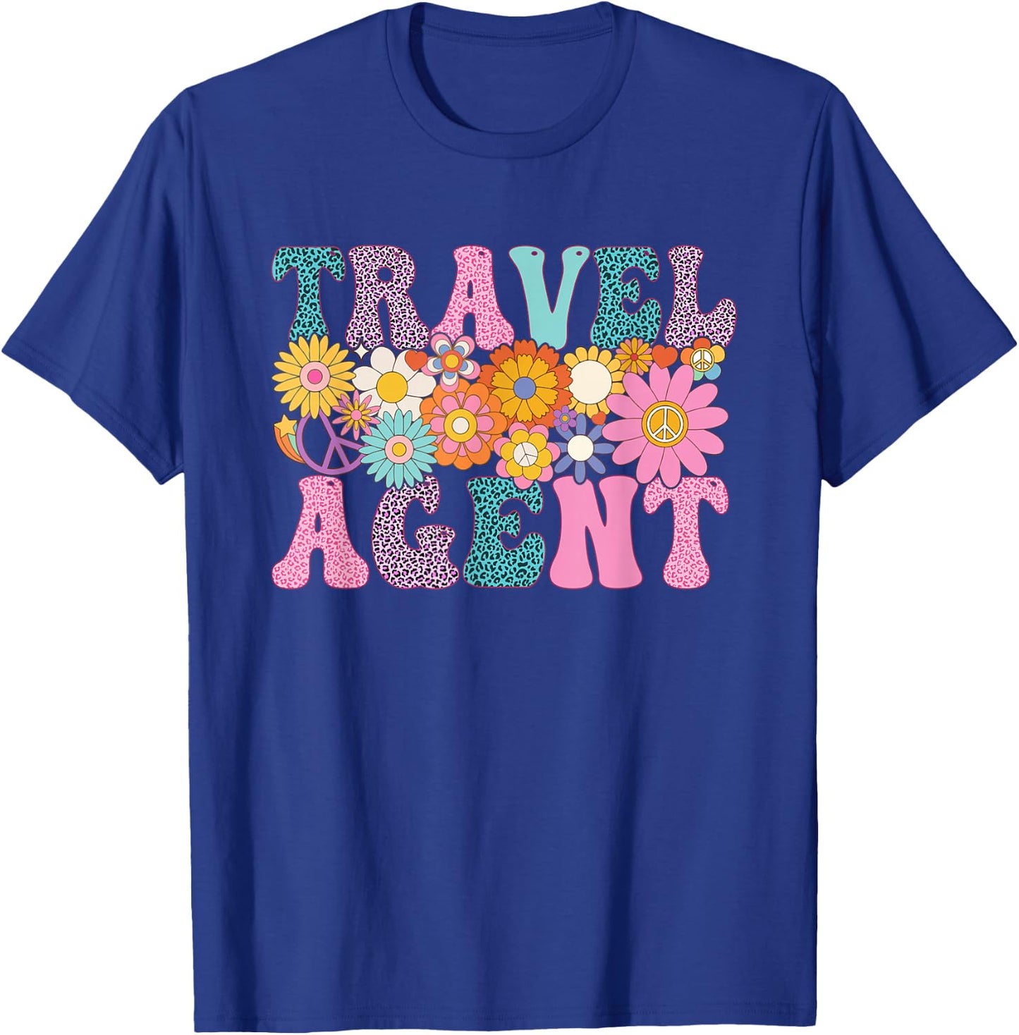 Travel Agent Week Groovy Leopard Appreciation Day T-Shirt - T-Shirt | Royal