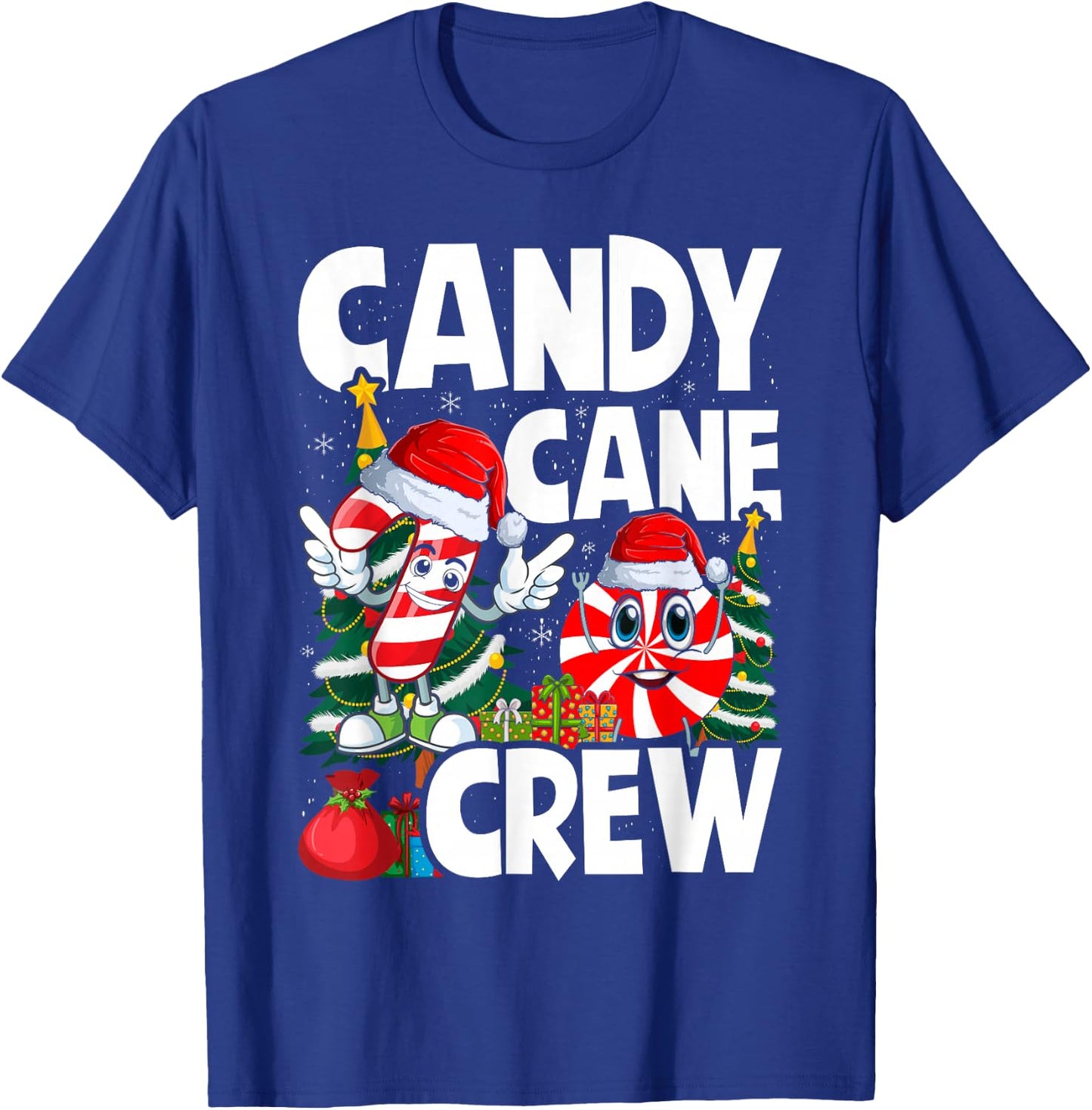 Candy Cane Crew Christmas Xmas Love Candy Boys Girls Kids T-Shirt - T-Shirt | Royal